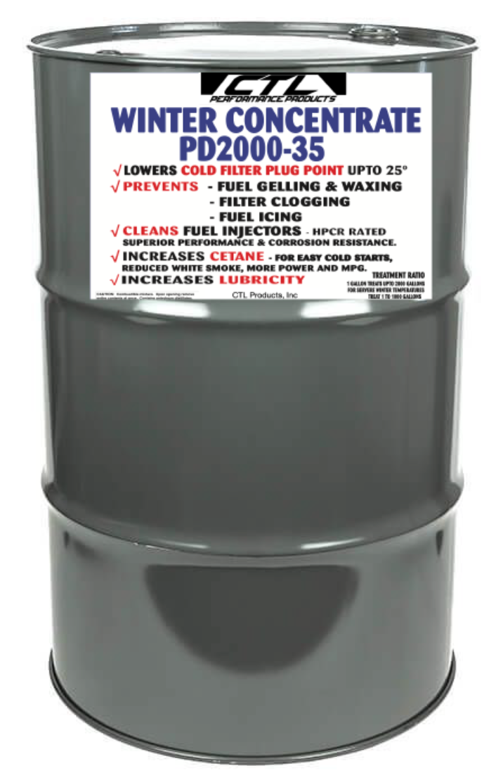 Winter Diesel Concentrate PREMIUM DIESEL 2000 - 35 , Gallon Treats 2000 - Full Treatment