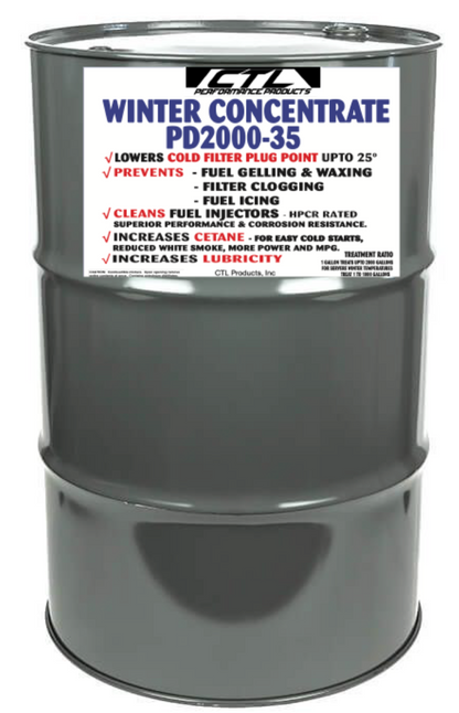 Winter Diesel Concentrate PREMIUM DIESEL 2000 - 35 ,  Gallon Treats 2000 - Full Treatment