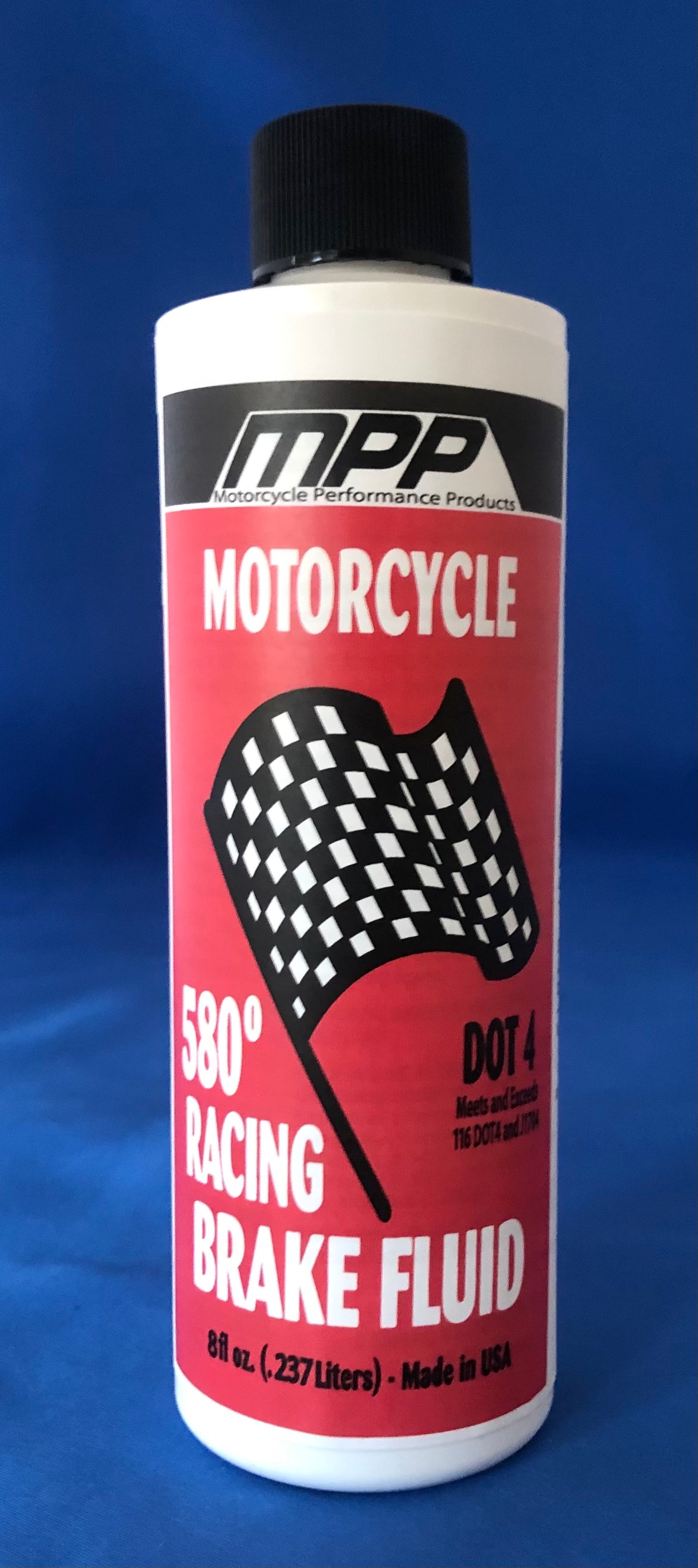 580 Motorcycle Racing Brake Fluid, 8 oz, Quantity 2